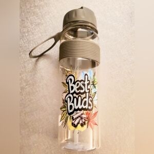 Best Buds Water Bottle with Leaf Design